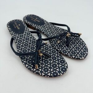 Kate Spade Blue Thong Flat Sandals 10